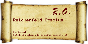 Reichenfeld Orsolya névjegykártya